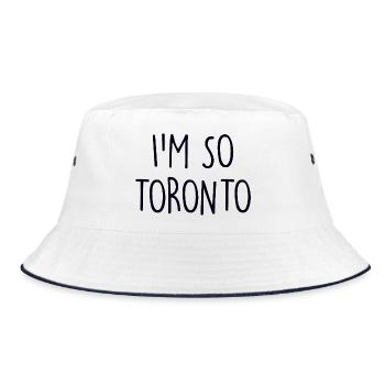 Toronto, Canada - Bucket Hat - white/navy - Front