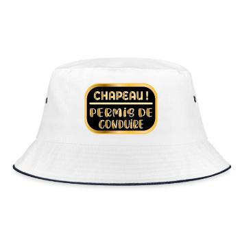 Driver's License Hat - Bucket Hat - white/navy - Front