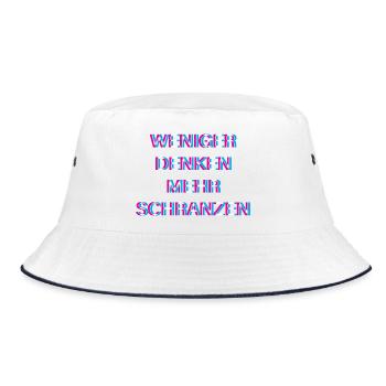 Hardtekk Tekk - Bucket Hat - white/navy - Front