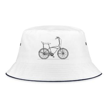 Bonanza Cult Bike – Urban Retro Design - Bucket Hat - white/navy - Front