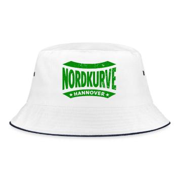 Hannover Nordkurve Hoodie, Shirt, Tasche, cap - Bucket Hat - Weiß/Navy - Vorne