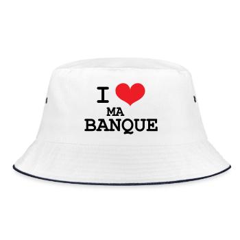 J’aime ma banque - Bob - blanc/marine - Devant