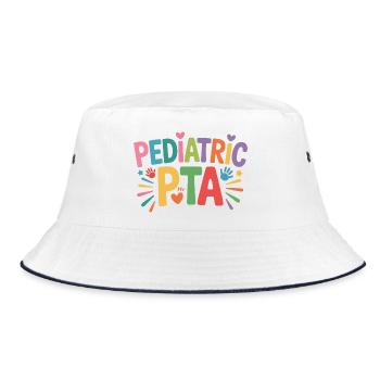 Pediatric PTA Logo - Kids Edition - Bucket Hat - white/navy - Front