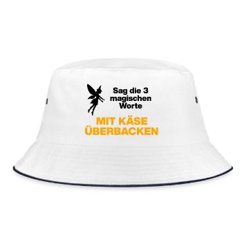 Say the 3 magic words: cheese! Food Porn Lover - Bucket Hat - white/navy - Front