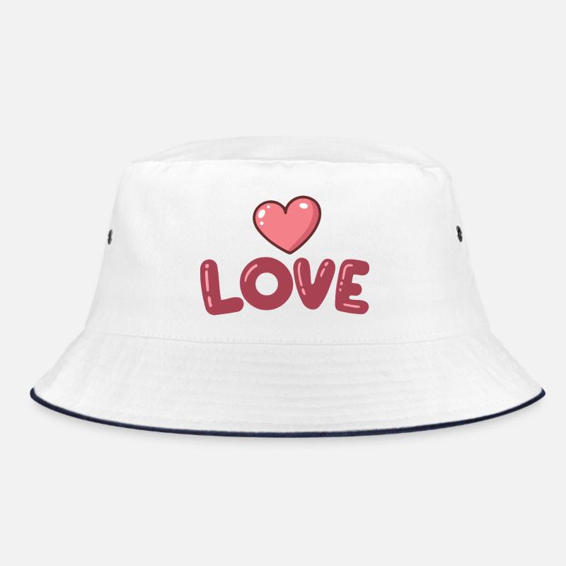 Love Bubble Heart Bucket Hat