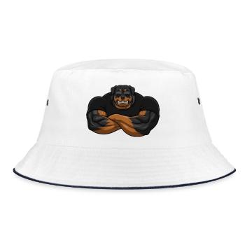 Rottweiler Security – Der härteste Türsteher - Bucket Hat - Weiß/Navy - Vorne
