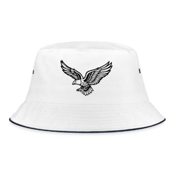 eagle - Bucket Hat - white/navy - Front