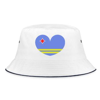 Cœur du drapeau d’Aruba - Bob - blanc/marine - Devant