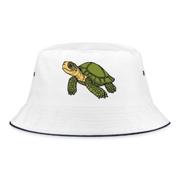 Schildkröten Schildkröten - Bucket Hat - Weiß/Navy - Vorne