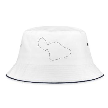 Maui map - Bucket Hat - white/navy - Front