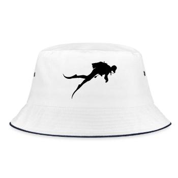 Taucher Diver - Bucket Hat - Weiß/Navy - Vorne
