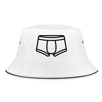 Boxer shorts - Bucket Hat - white/navy - Front
