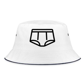 Briefings - Bucket Hat - Weiß/Navy - Vorne