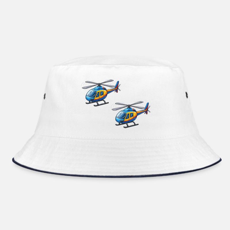 Helicopter Cartoon Bucket Hat