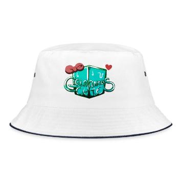 Gelatinous Cube - Bucket Hat - Weiß/Navy - Vorne