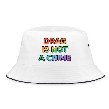 Le drag n’est pas un crime — Rainbow Glyphs - Bob - blanc/marine - Devant