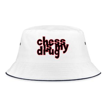 Addict aux Échecs Chess is my Drug - Bob - blanc/marine - Devant