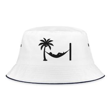 Hammock Palm Chill - Bucket Hat - white/navy - Front