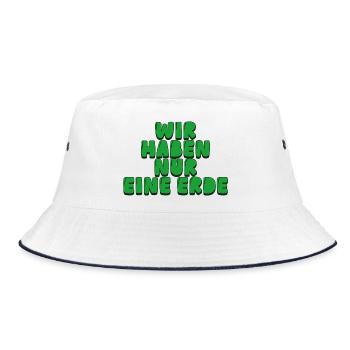 We only have one Earth - Bucket Hat - white/navy - Front