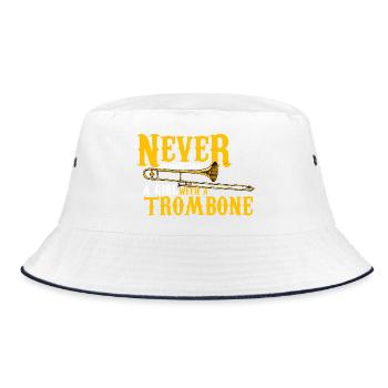 Ne comprend jamais : Trombone Girl - Bob - blanc/marine - Devant