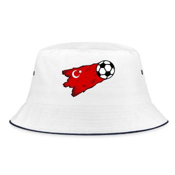 Graphique du football drapeau turc - Bob - blanc/marine - Devant