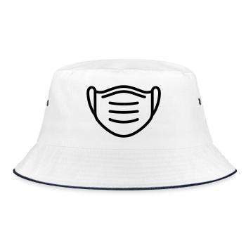 mask - Bucket Hat - white/navy - Front