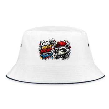 Guck mich nicht in diesem Ton an! - Bucket Hat - Weiß/Navy - Vorne