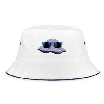 Summer octopus - Bucket Hat - white/navy - Front