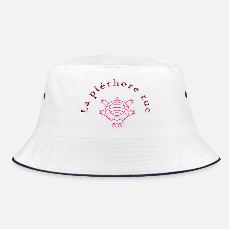The plethora kills Rose - Bucket Hat - white/navy