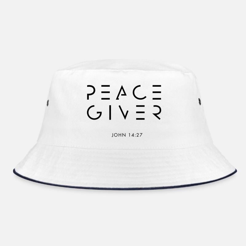 PEACEGIVER - Bucket Hat - white/navy