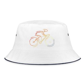 Road cycling - Bucket Hat - white/navy - Front