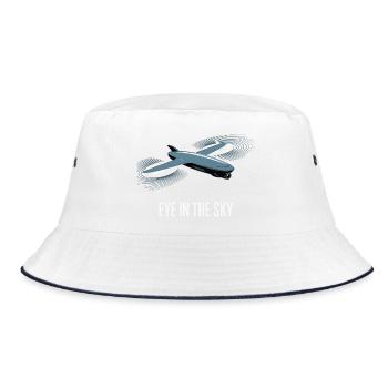Eye in the Sky Jet Artwork - Bucket Hat - white/navy - Front