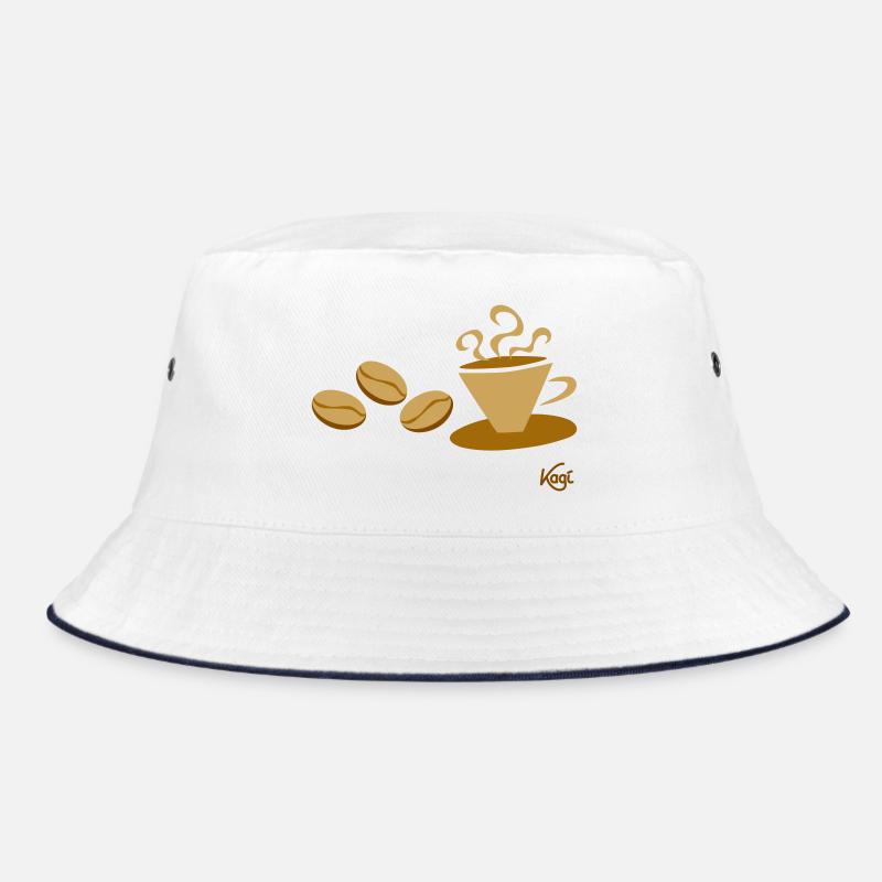 Kaffeetasse1 - Bucket Hat - Weiß/Navy