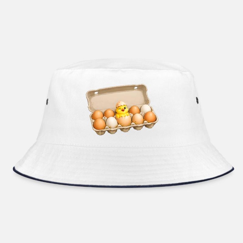 Motif de Pâques de poussin mignon dans une boîte d’œufs Bob