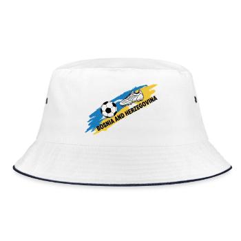 Bosnie Football Maillot Supporter Bosnia Soccer Fo - Bob - blanc/marine - Devant