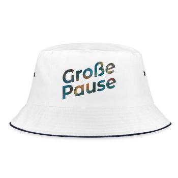 Große Pause - Bucket Hat - Weiß/Navy - Vorne