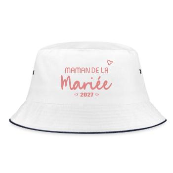 Mariage 2027 - Maman de la Mariée française - Bob - blanc/marine - Devant
