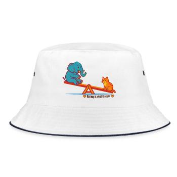 Nothing is as it seems - Bucket Hat - white/navy - Front