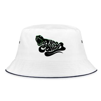 Anaconda retro serpent reptile monstre boa 70s et 80s - Bob - blanc/marine - Devant