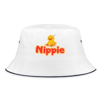 Nippie Ente - Bucket Hat - Weiß/Navy - Vorne