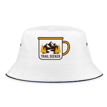 Logo de randonnée Mountains Mug - Bob - blanc/marine - Devant