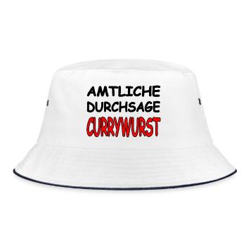 Currywurst - Bucket Hat - Weiß/Navy - Vorne