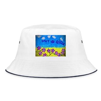 Finde Jesus von Eunice Ahiale  - Bucket Hat - white/navy - Front