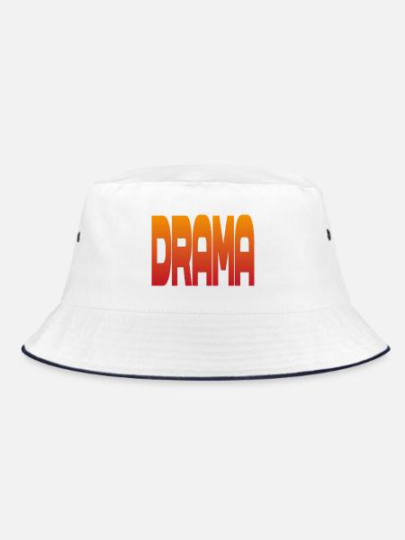 Drama Gradient Schrift - Bucket Hat - Weiß/Navy