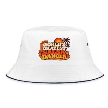 Worlds Okayest Salsa Dancer - Bucket Hat - Weiß/Navy - Vorne