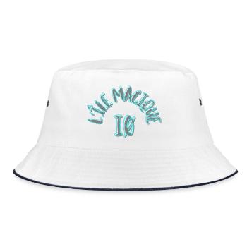Die magische Insel Oléron - Bucket Hat - Weiß/Navy - Vorne