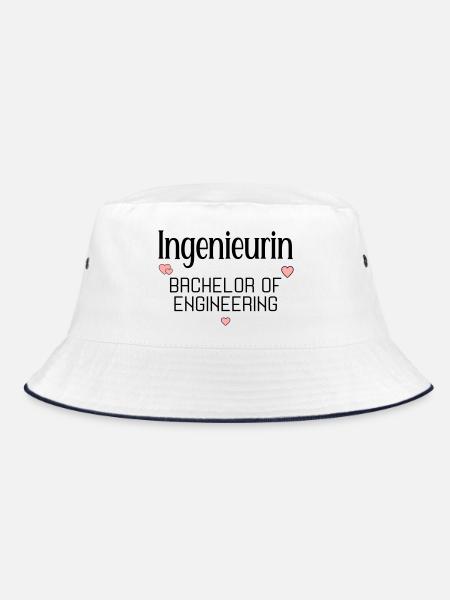 Studium Ingenieurwissenschaften Ingenieurin - Bucket Hat - Weiß/Navy