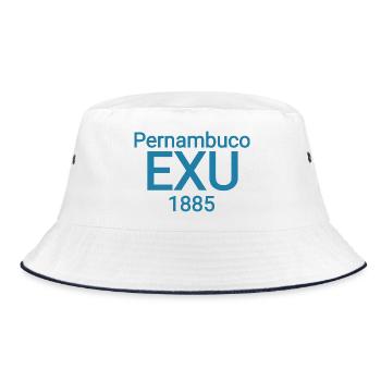 Exu brasilien Pernambuco text - Bucket Hat - Weiß/Navy - Vorne