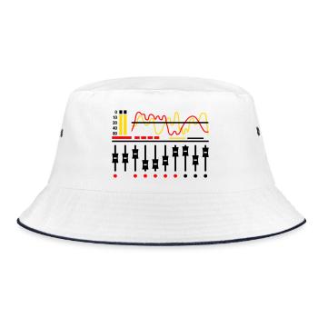 Mixing Table - Bucket Hat - Weiß/Navy - Vorne