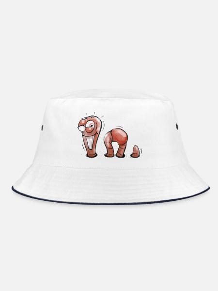 Wurmi - Bucket Hat - Weiß/Navy